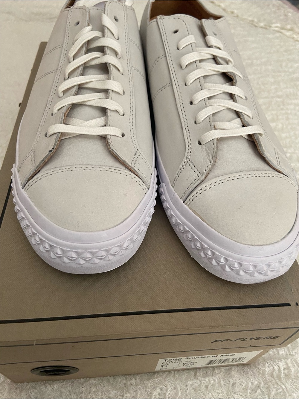 NIB TODD SNYDER X PF-FLYERS MENS LIGHT GREY SNEAKERS SIZE 11 - Picture 5 of 9